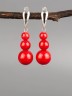 Серьги "Дарина" иск. коралл нс-7937