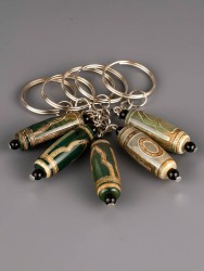 Брелок из агата "Дзи 1 Глаз и Горный пик" БРК-916