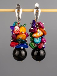 Серьги из перламутра "Мелодия" 03-1535