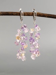 Серьги из аметрина "Веточка" 03-1662