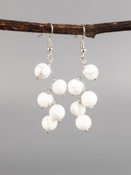 Серьги "Ёлочка" турквенит с8321