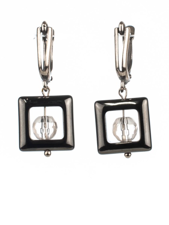 Серьги из горного хрусталя "Артистка" 03-757