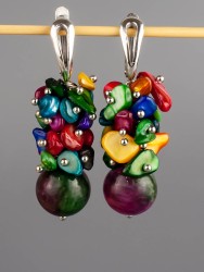 Серьги из перламутра "Мелодия" 03-1536