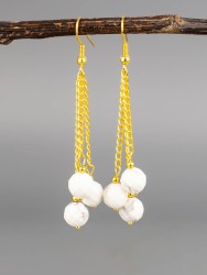 Серьги из турквенита "Каскад" 03-1723