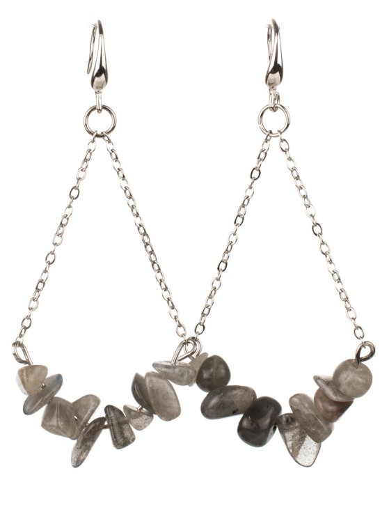 Серьги из лабрадора "Атлантида" с9181