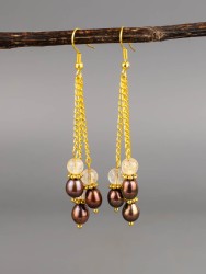 Серьги из жемчуга "Каскад" 03-1724