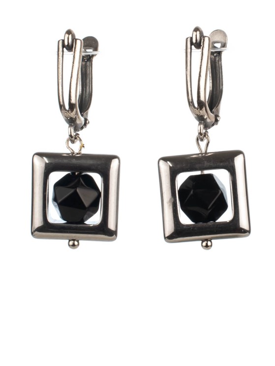 Серьги из агата "Артистка" 03-759