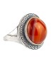 Кольцо из сердолика "Меандра" кг-207-СР