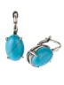 Серьги из иск. бирюзы "Визит" сг-104-БРГ