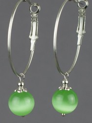 Серьги "Самба 2" кошачий глаз, арт. с8079