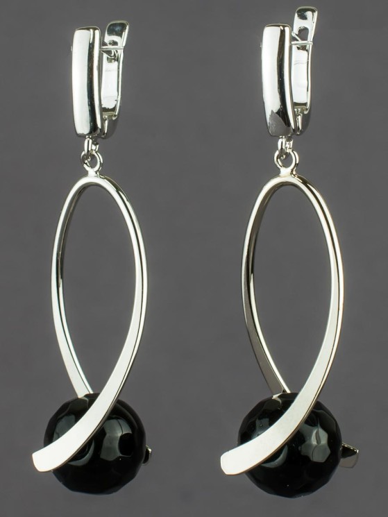 Серьги из агата"Амели" 03-221