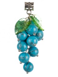 Колье из им. бирюзы "Виноград" пд-0935