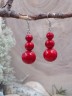 Серьги "Дарина" иск. коралл с8483