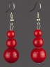Серьги "Дарина" иск. коралл с8483