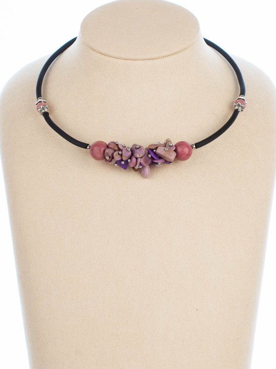 Колье из фосфосидерита "Мелодия" 01-636