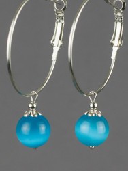 Серьги "Самба 2" кошачий глаз, арт. с8085