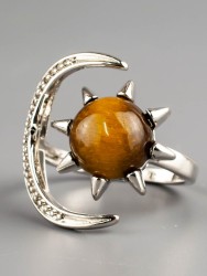 Кольцо из тигрового глаза "Мечта" 04-896