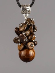 Кулон из бронзита "Мелодия" 01-1238