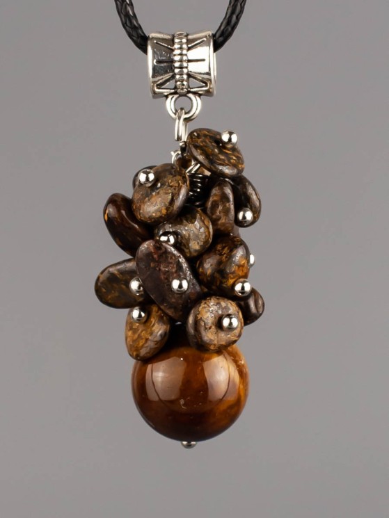 Кулон из бронзита "Мелодия" 01-1238