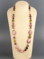 Бусы из родонита "Заветное желание" 10-120