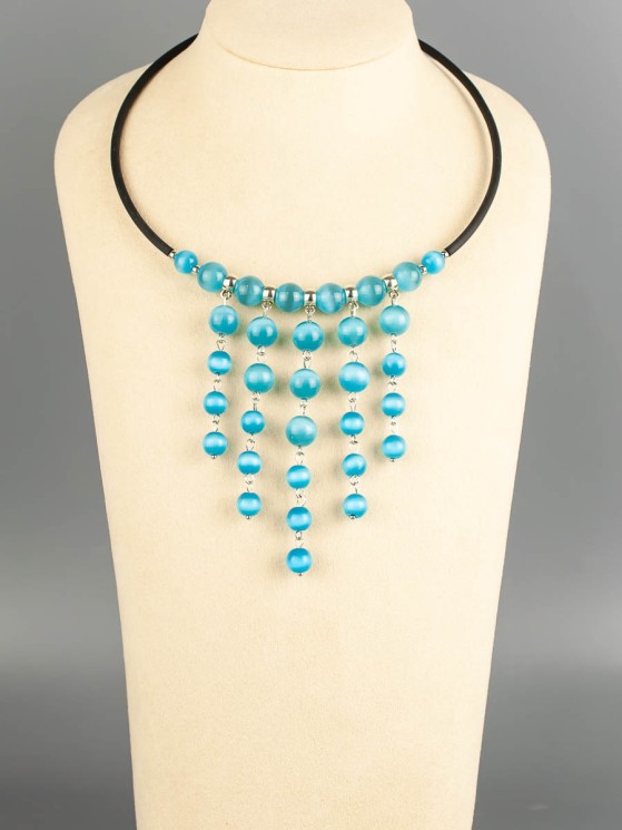 Колье из кошачьего глаза "Красотка" 01-1262