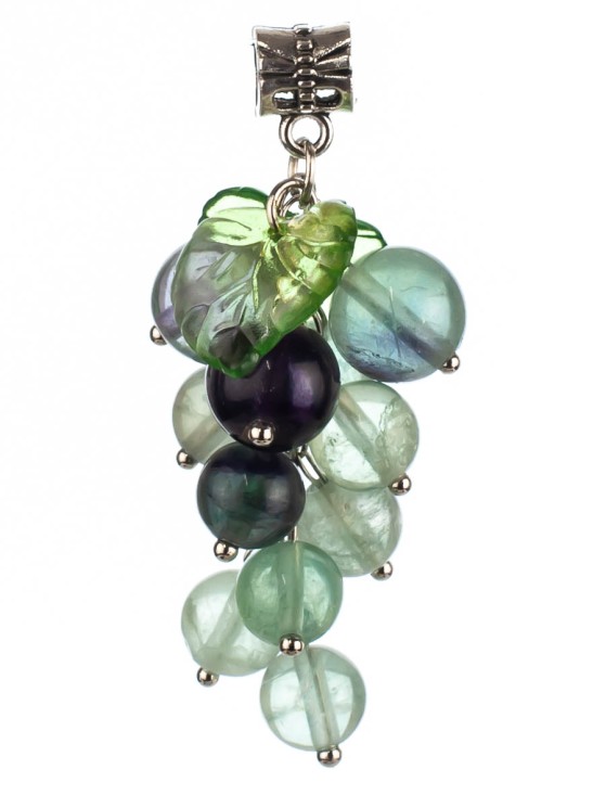Колье из флюорита "Виноград" пд-0937