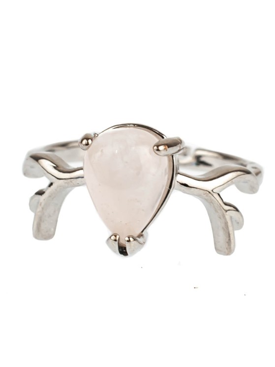 Кольцо из розового кварца "Мечта" 04-557