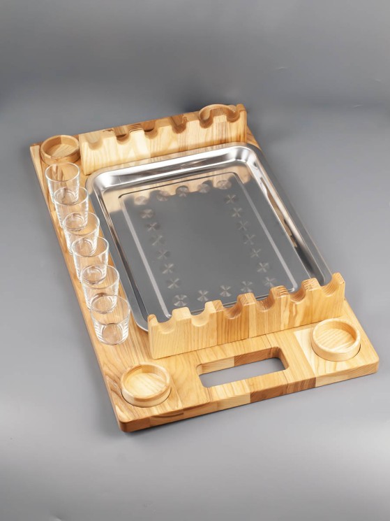 Поднос для подачи шашлыка из дерева ясень 32,5х57,5 см 54-151