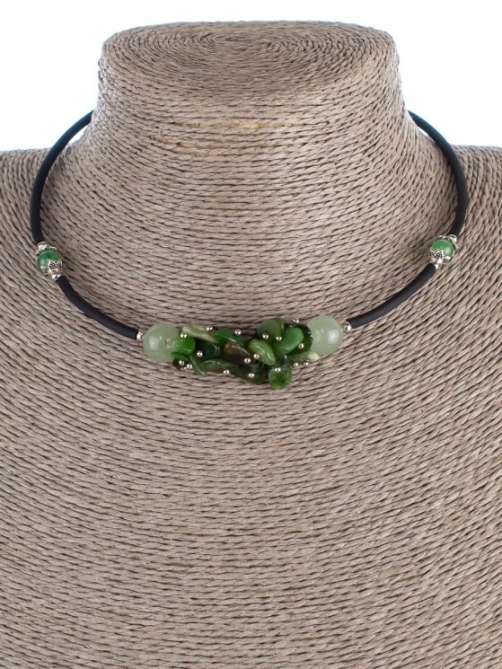 Колье из нефрита "Мелодия" 01-448