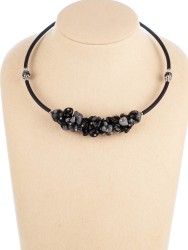Колье из обсидиана "Мелодия" 01-747