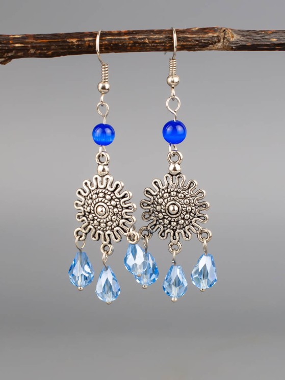 Серьги из хрусталя "Восток" 03-1728