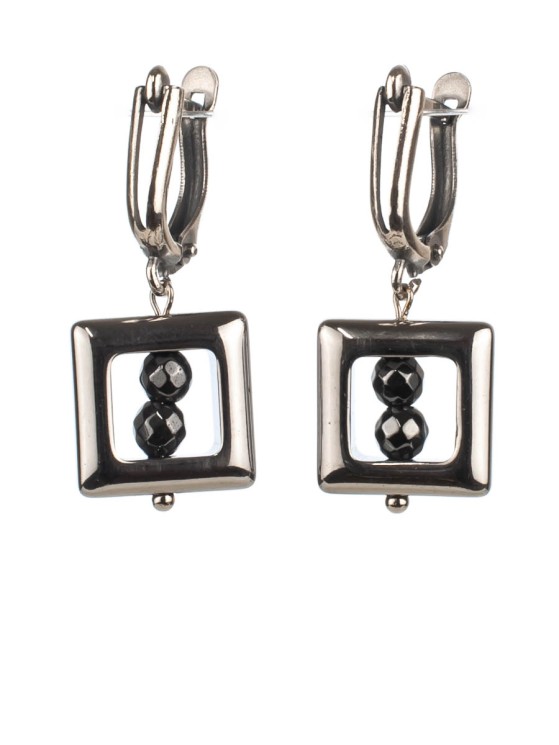 Серьги из гематита "Артистка" 03-764