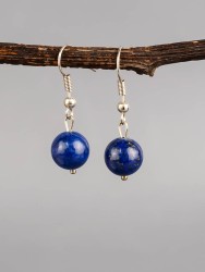 Серьги "Классика 10" лазурит с8487