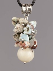 Кулон из амазонита "Мелодия" 01-1239