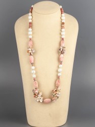 Бусы из родохрозита "Заветное желание" 10-124