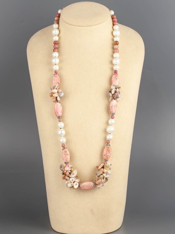 Бусы из родохрозита "Заветное желание" 10-124