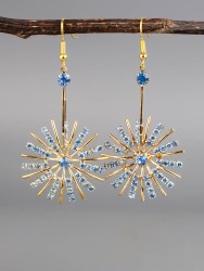 Серьги со стразами "Восток" 03-1729