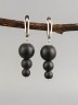 Серьги "Капель" шунгит нс-8252