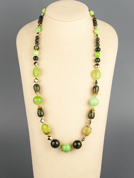 Бусы из оникса "Весенняя прохлада" 10-029