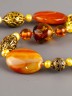 Бусы из сердолика "Брызги солнца" 10-154