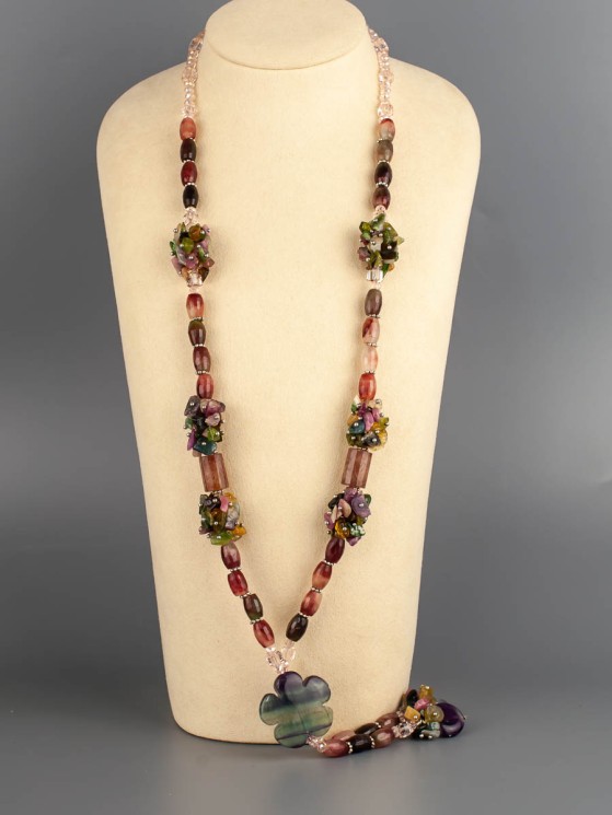 Бусы из турмалина "Заветное желание" 10-125