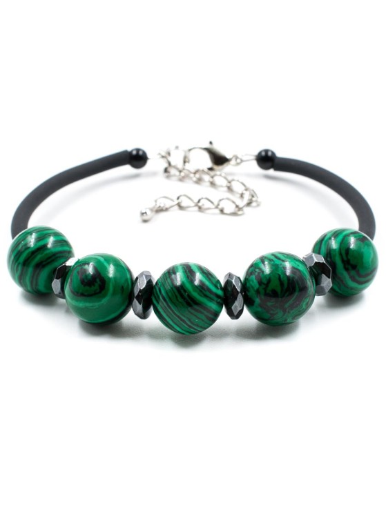 Браслет из иск. малахита "Маранта" бп12152