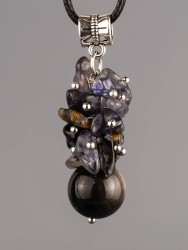 Кулон из иолита "Мелодия" 01-1241