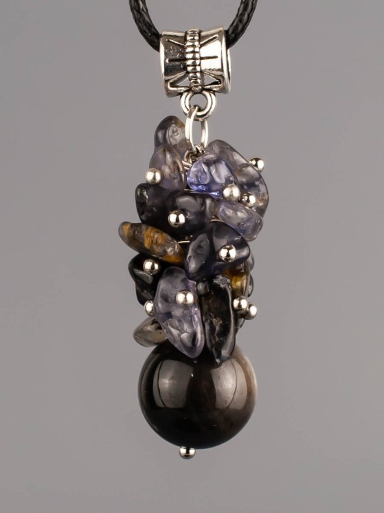 Кулон из иолита "Мелодия" 01-1241