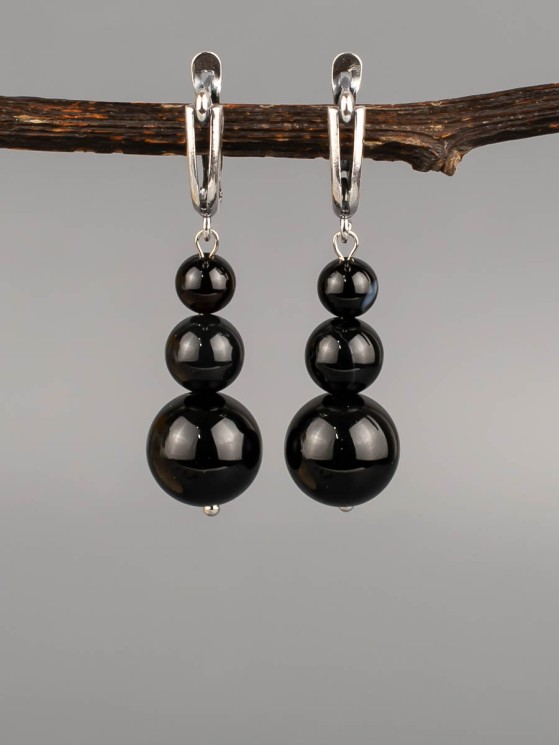 Серьги из агата "Дарина" 03-1688