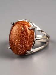 Кольцо из авантюрина "Мечта" 04-717