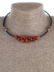 Колье из яшмы "Мелодия" 01-453