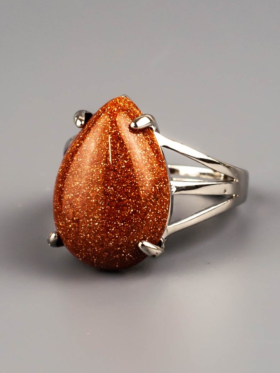 Кольцо из авантюрина "Мечта" 04-718