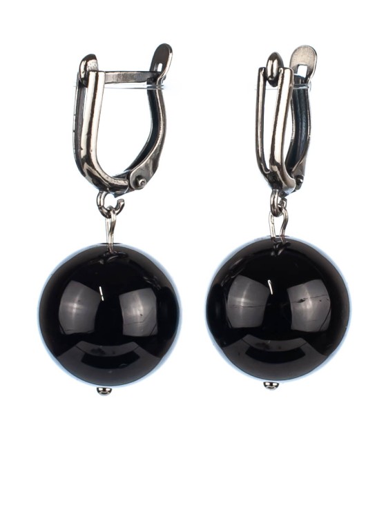 Серьги из граната "Классика 16" 03-1689