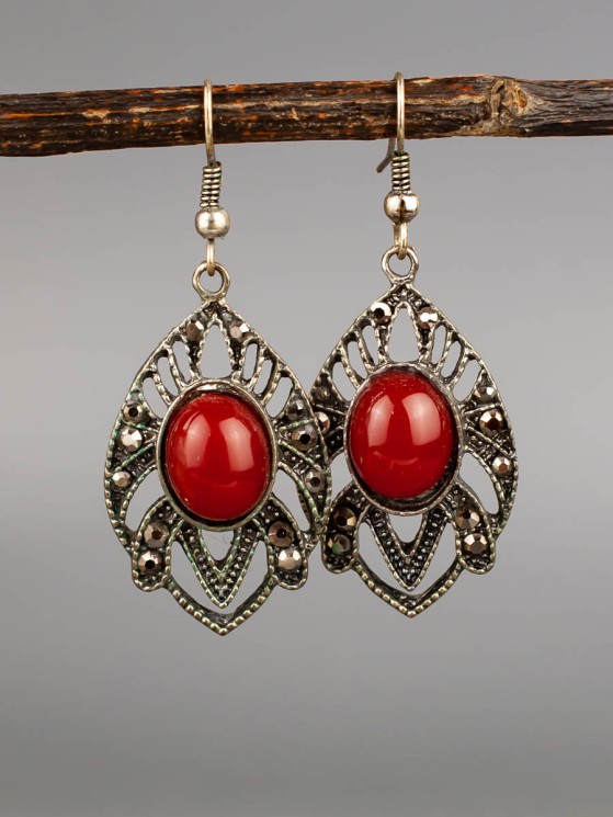 Серьги из сердолика "Восток" 03-1731